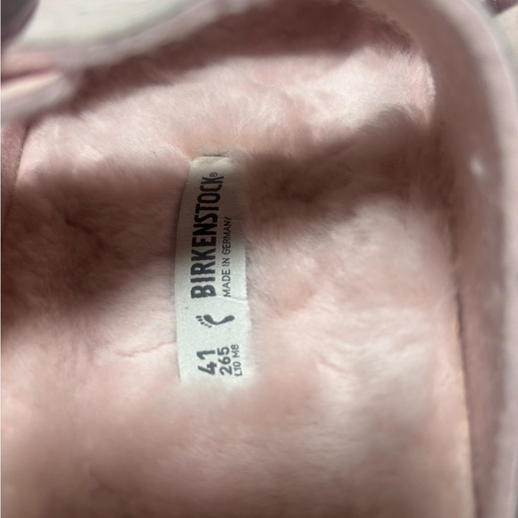 Birkenstock Arizona Microfiber  Shearling Double Strap Sandals Light Rose 10 - Picture 8 of 14